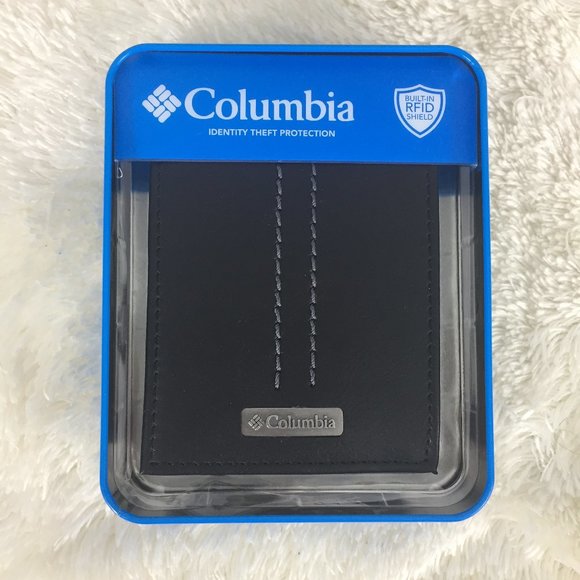 Columbia Other - Columbia Black Leather RFID Shield Wallet & Case